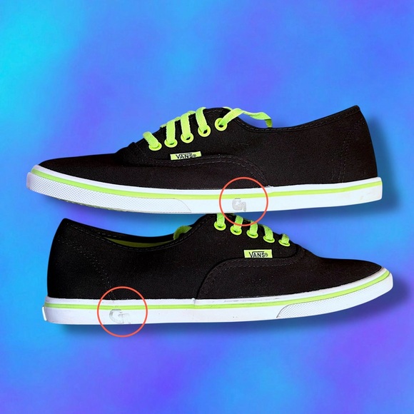 Vans Black with Neon Green Accents Shoes - Picture 10 of 10
